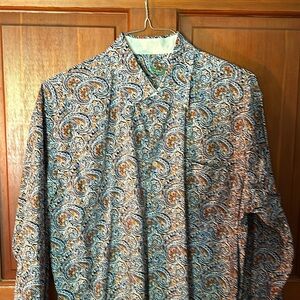 Men’s Dress Shirt Button Up Size Large Alan Flusser